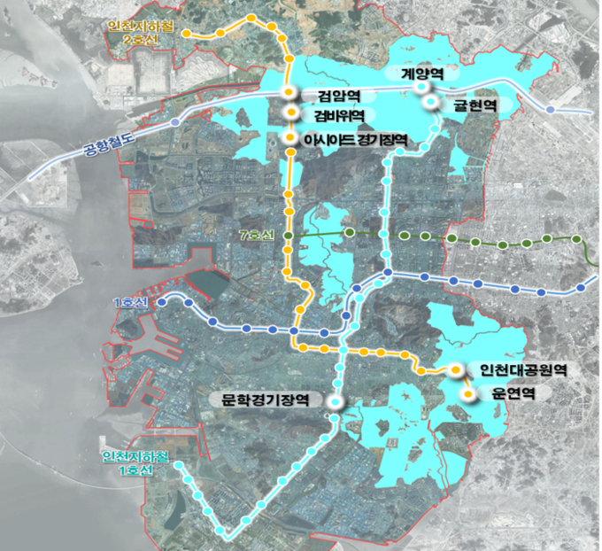 개발제한구역 내 역세권 입지. ( 사진 = 인천시 제공 )