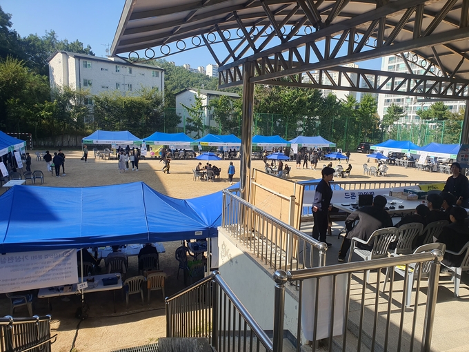 용인교육지원청이 지난 10일 ‘내 꿈의 스케치 진로박람회’ 행사를 개최하고 있다. (사진=용인교육지원청 제공)