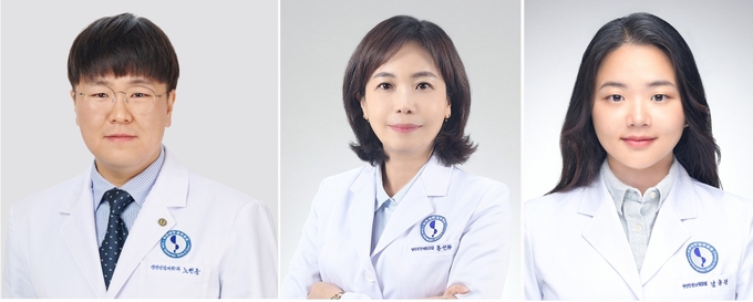 아주대병원 노현웅 교수, 홍선화·남유진 연구교수(왼쪽부터)