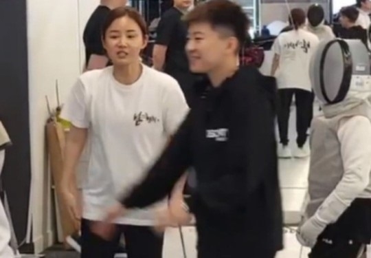  전 펜싱 국가대표 남현희 씨와 전청조 씨. (사진=사회관계망서비스 갈무리)