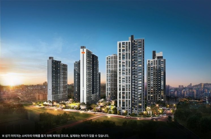 e편한세상 제물포역 파크메종 투시도. (사진=DL건설 제공)