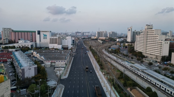 인천 만석 우회교가로 철거 후 모습. ( 사진 = 인천시 제공 )
