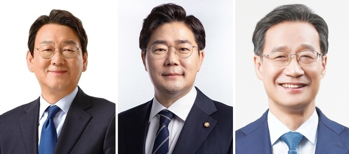 왼쪽부터 김교흥, 박찬대, 유동수 국회의원