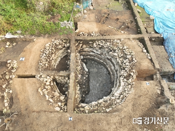 태봉국 목간이 출토된 대모산성 집수시설 (사진=양주시 제공)