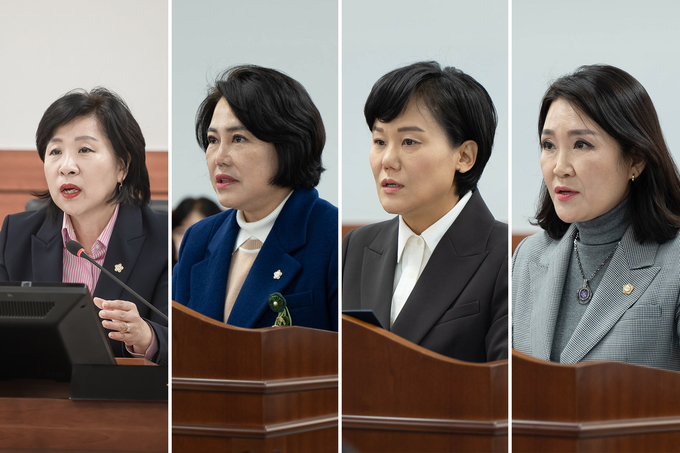 (왼쪽부터)남양주시의회 복지환경위원회 김영실, 박윤옥, 한송연, , 이경숙 의원. (사진=남양주시의회 제공)