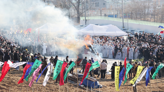대한불교 조계종 전 총무원장 자승 스님 다비식 (사진= 연합뉴스)