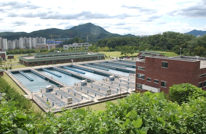 청계통합정수장 전경.(사진=안양시 제공)