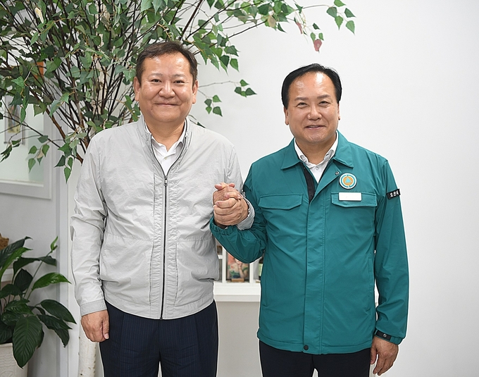 지난 9월 이상민 행정안전부 장관이 오산시를 방문한 모습. (사진=오산시 제공) 