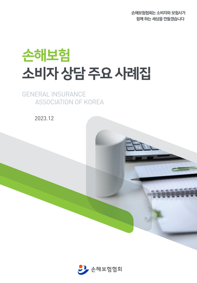 손해보험 소비자 상담 주요 사례집 표지. (사진=손해보험협회 제공)