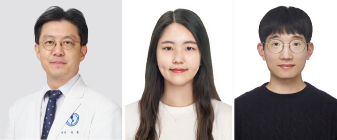 아주대병원 허훈 교수·이다경 연구원·김태훈 대학원생(왼쪽부터)