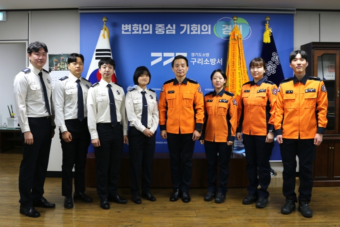 구리소방서 하트세이버 인증서 수여식. (사진=구리소방서 제공)