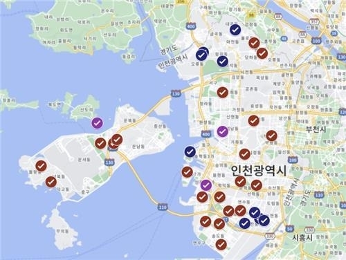 2023중대재해지도 모습. ( 사진 = 민주노총 인천본부 제공 )