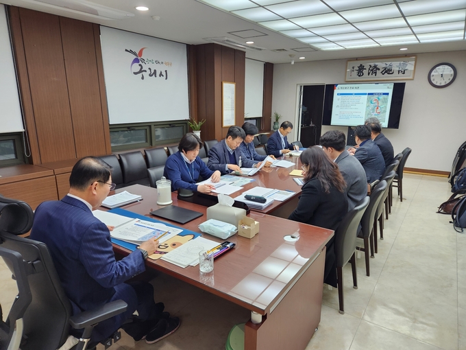 구리시 첨단순환 트램 타당성 용역 중간보고회. (사진=구리시 제공)
