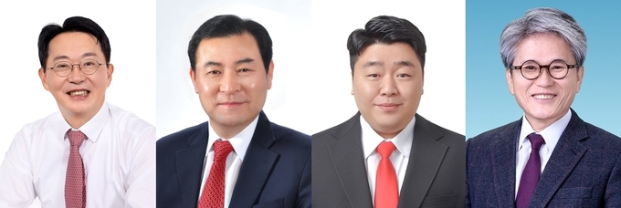 (왼쪽부터) 김현준 전 국세청장, 이창성 국민의힘 수원갑 당협위원장, 정희윤 수원해병대전우회 사무국장, 김해영 수원미래발전연구회장. (사진=경기신문 DB)
