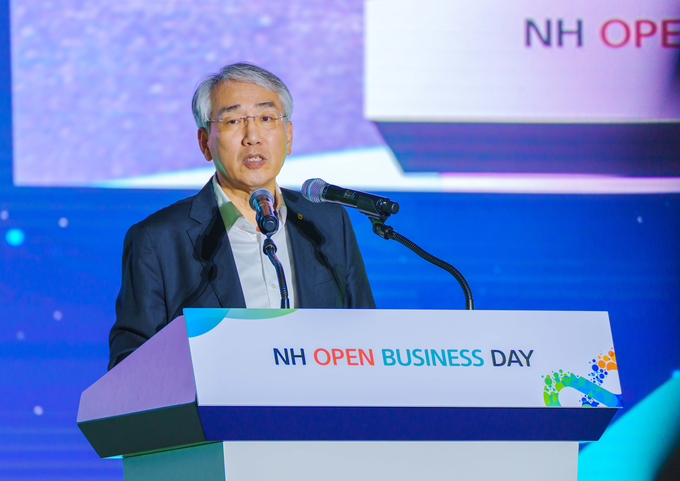 2023년 4월 NH오픈비즈니스데이에서의 이석준 NH농협금융 회장 (사진=NH농협금융지주 제공)