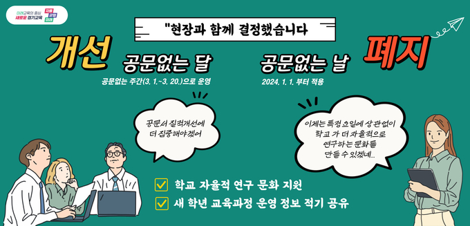 공문없는 달 폐지 관련 자료. (사진=경기도교육청)