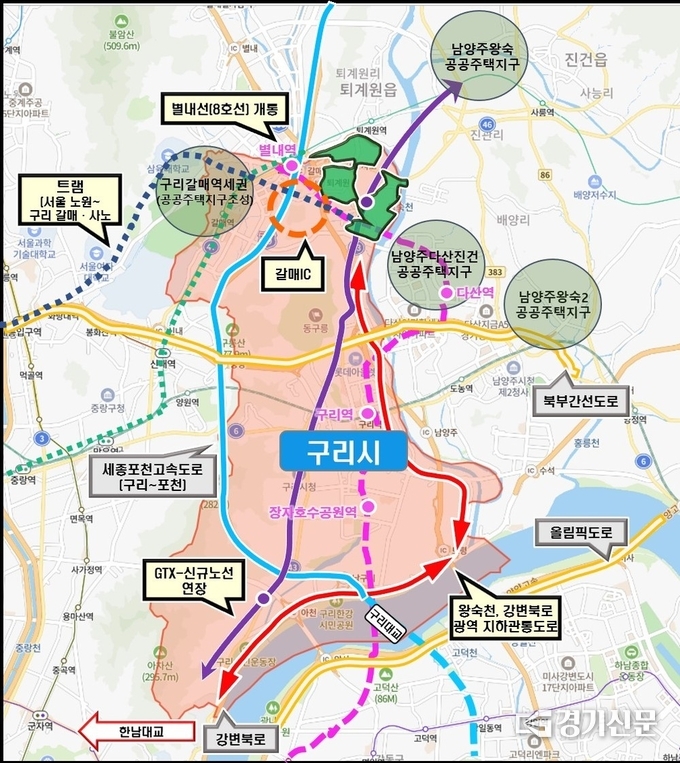 사노동 E-커머스 개발 관련 교통계획도(사진=경기신문 DB)