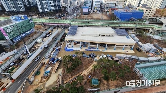 오는 6월 말 개통 별내선(지하철 8호선) 구리시 구간 공사 현장. (사진=경기신문 DB)