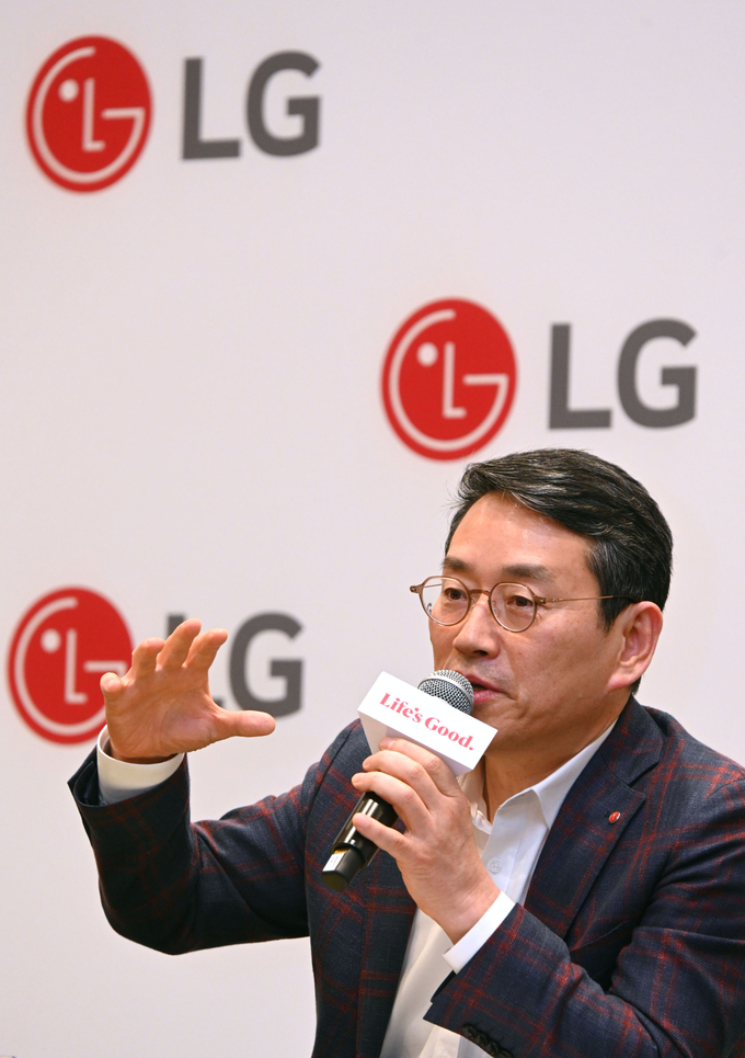LG전자 조주완 CEO 기자간담회. (사진=LG전자 제공)