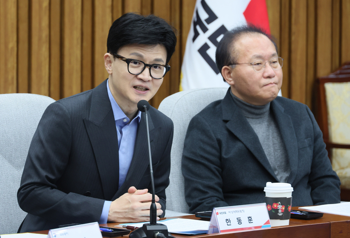 한동훈 국민의힘 비상대책위원장이 14일 오전 국회에서 열린 제16차 고위당정협의회에서 인사말을 하고 있다. (사진=연합뉴스) 