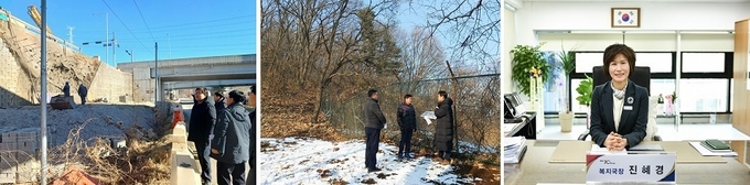 최근 조직개편으로 실과소 국장으로 발탁된 실과소 국장들이 현장 점검을 하고 있다. (사진=김포시청 제공) 