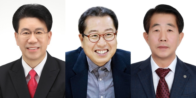 (왼쪽부터) 정재준 국힘 중앙당 부대변인, 조광한 전 남양주시장, 신원철 국힘 중앙위원회 교육분과 부위원장. (사진=경기신문DB)