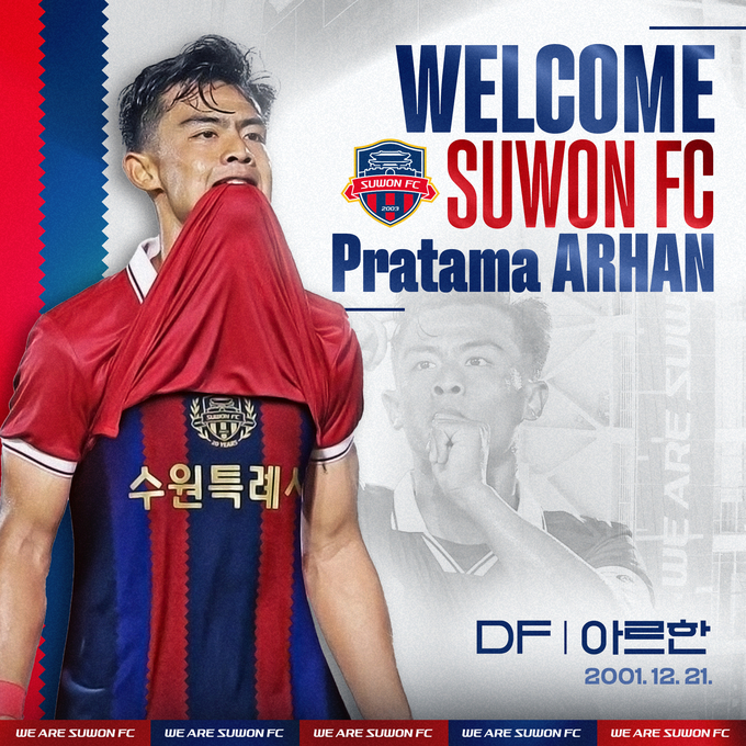 프로축구 K리그1 수원FC에 합류한 프라타마 아르한 알리프 리파이. (사진=수원FC 제공)