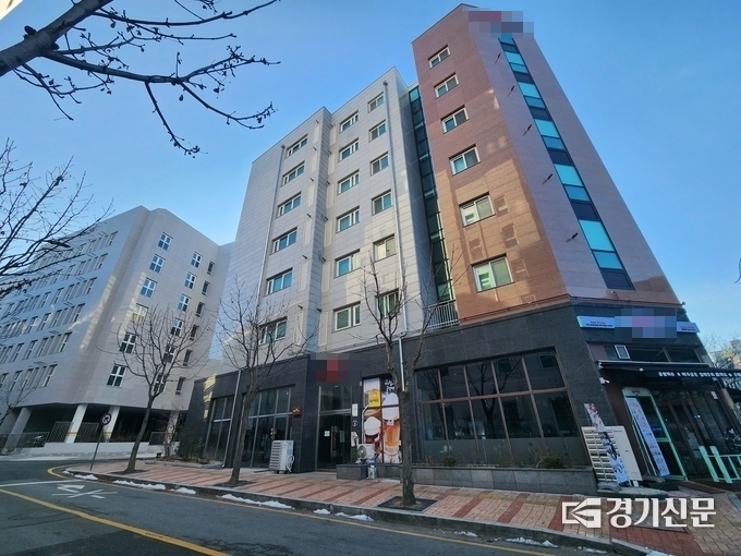  성남시 중원구 도촌동에서 임대인이 전세보증금을 돌려주지 않는다는 의혹이 발생한 오피스텔. (사진=박진석 기자)