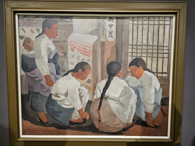 공기놀이, 1938, 캔버스에 유화 물질, 국립현대미술관 이건희컬렉션. (사진=고륜형 기자)