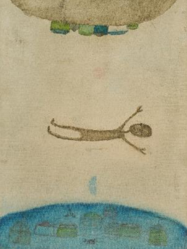 마을과 아이, 1976, 캔버스에 유과 물감, 33.2×24.2cm, 개인소장. (사진=국립현대미술관 제공)