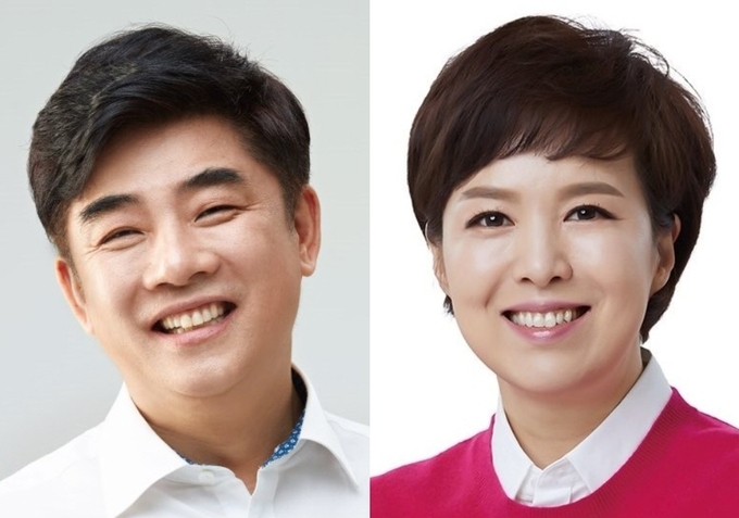 왼쪽부터 김병욱 (민주·경기 분당을) 국회의원과 김은혜 국민의힘 분당을 예비후보자. (사진=경기신문DB)