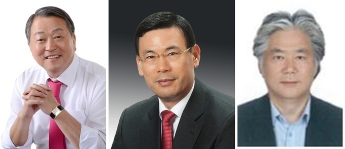 (왼쪽부터) 심재선 인천상의 회장, 박주봉 대주·KC그룹 회장, 박정호 브니엘네이처(주) 회장. ( 사진 = 인천상공회의소 제공 )