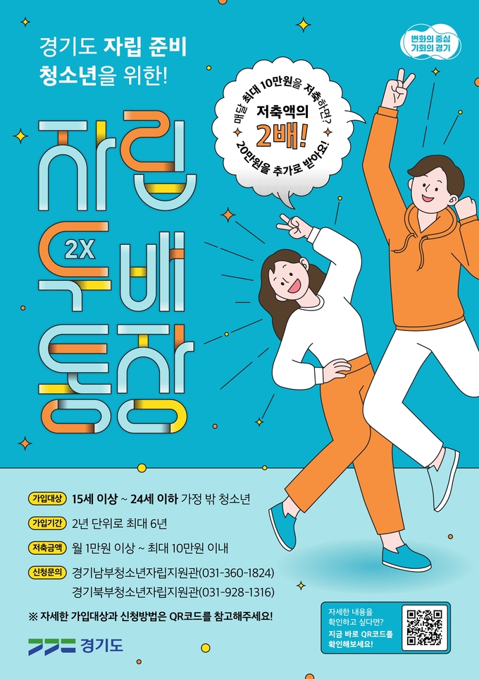 경기도 자립두배통장 상반기 모집 홍보 포스터. (자료=경기도 제공)