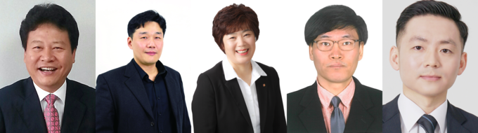 (왼쪽부터) 박준원(국힘·중구강화군옹진군), 노현진(민주·부평구갑), 고혜경(진보·계양구을), 안홍길(무·서구을)·염광호(국힘·서구을) 예비후보.