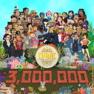 데이브 더 다이버 누적 판매량 300만 장 돌파. (사진=데이브 더 다이버 공식 SNS계정 게시물 갈무리)