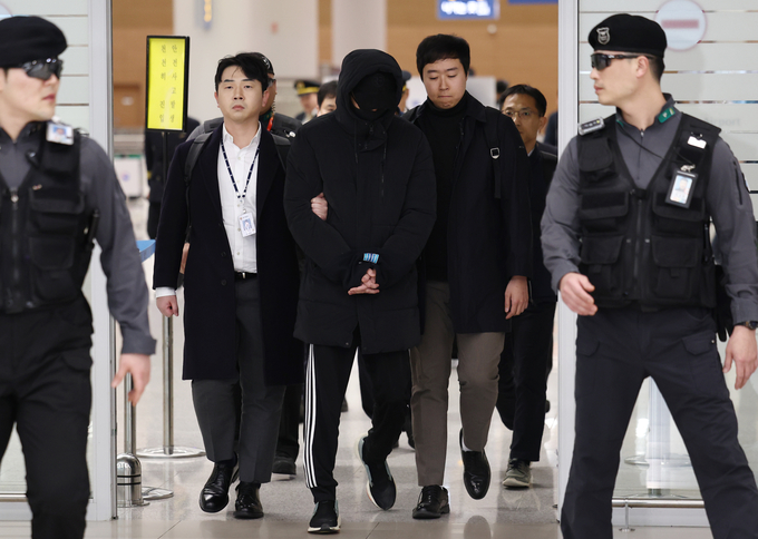  6일 ‘테라‧루나’ 폭락 사태의 핵심 인물 중 한 명인 한창준 씨가 국내로 송환됐다. (사진=연합뉴스 제공)