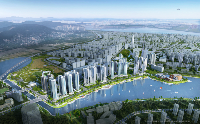 송도 워터프런트 1-2단계 조감도. ( 사진 = 인천경제청 제공 )