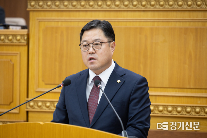 택지개발 지연에 따른 대책 마련 촉구안을 발표하는 김현수 의원. (사진= 양주시의회 제공)