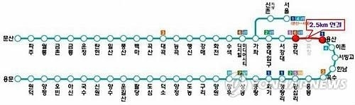 경의중앙선 노선도. (사진=연합뉴스 제공)
