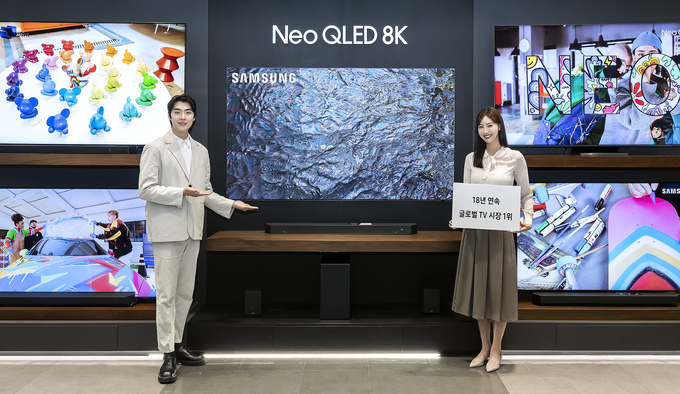 삼성전자, 18년 연속 글로벌 TV 시장 1위 달성. (사진=삼성전자 제공)