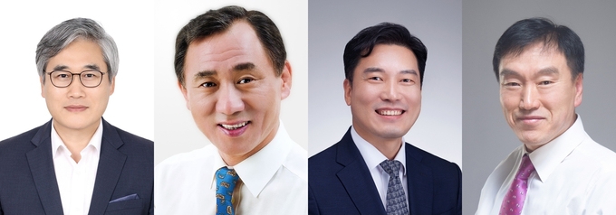 (왼쪽부터) 김진용 예비후보, 고남석 예비후보, 백대용 예비후보, 권상기 예비후보.