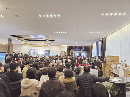 제일풍경채 검단 3차’모델하우스에 많은 예비청약자들이 몰린 모습. (사진=제일건설 제공)