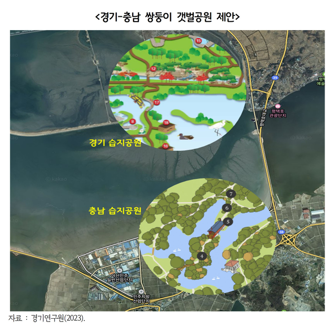 경기-충남 쌍둥이 습지공원 예상 위치. (사진= 경기도 제공)