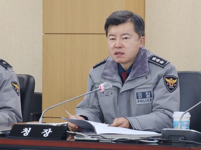  홍기현 경기남부경찰청장. (사진=박진석 기자)