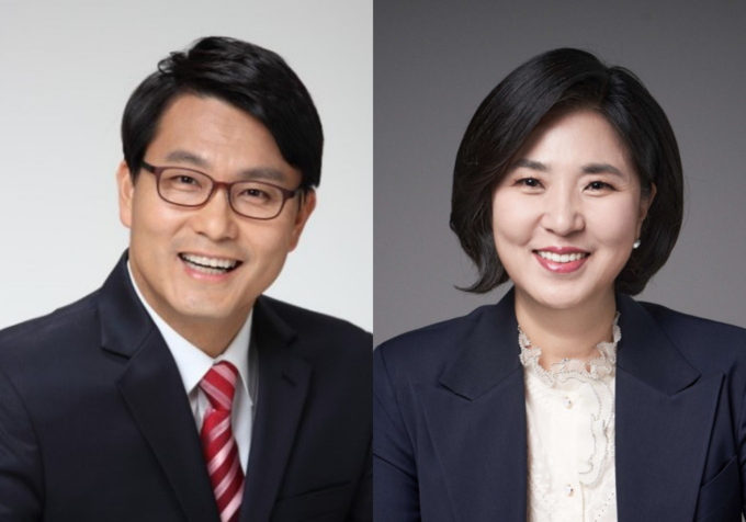 (왼쪽부터) 윤상현, 남영희 인천 동구미추홀구을 예비후보.