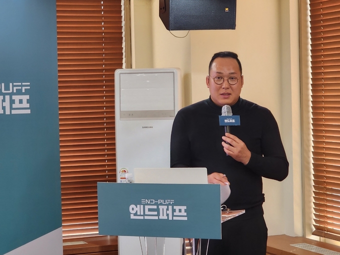 6일 열린 기자간담회에서 제품을 설명하고 있는 조득상 HR메디컬 대표. (사진=이효정 기자)