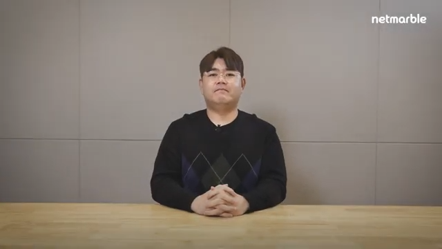 김정민 넷마블넥서스 대표. 사진은 지난 7일 게시된 세븐나이츠 개발자의 편지 영상 갈무리. 