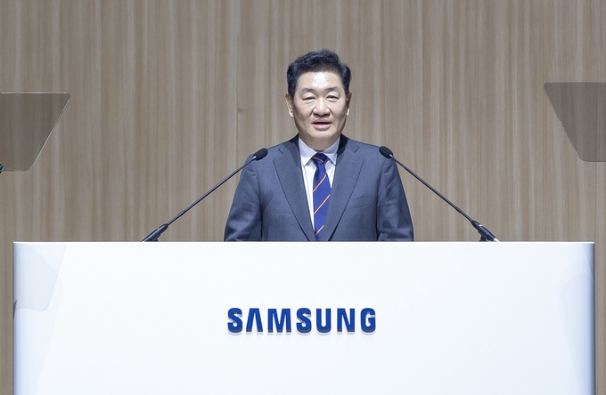 한종희 대표이사 부회장이 의장 인사말을 하는 모습. (사진=삼성전자 제공)