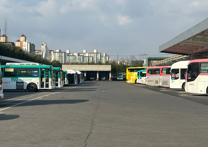 수원 남부 버스 공영 차고지 현장 모습. (사진=장진 기자)