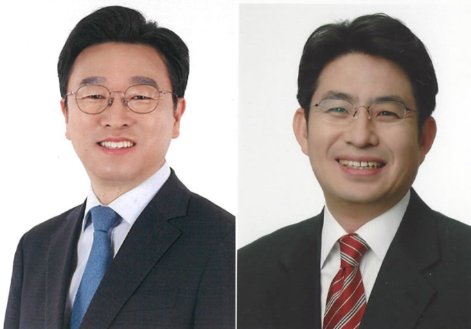 (왼쪽부터) 이용우 더불어민주당 서구을 후보, 박종진 국민의힘 서구을 후보.